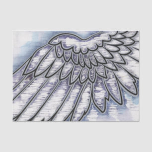 Papel De Seda Prata da asa do anjo