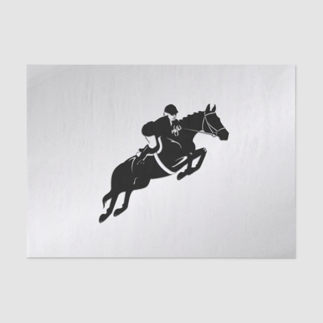 Papel De Seda Prata de jumper equestre (Frente )