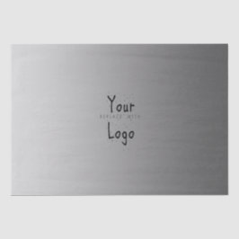 Papel De Seda Prata elegante do inclinação com logotipo feito