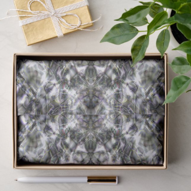 Papel De Seda Prata Lace (Presente)