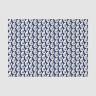 Papel De Seda Prateleiras Marinhos Azuis-brancas