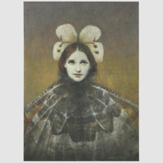 Papel De Seda Pre-Raphaelite Style Butterfly Girl