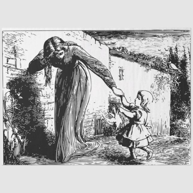 Papel De Seda Preocupação - Mulher e Criança (Frente )