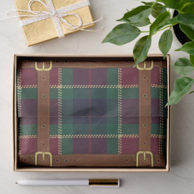 Papel De Seda Preppy Lux Christmas Plaid (Presente)