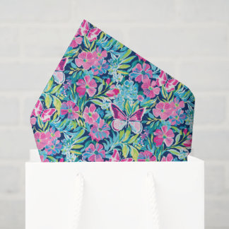 Papel De Seda Preppy Palm Beach Butterflies