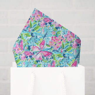 Papel De Seda Preppy Palm Beach Butterflies