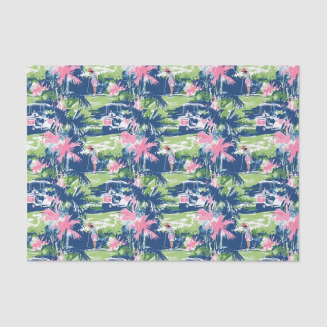 Papel De Seda Preppy Palm Beach Golf (Frente )