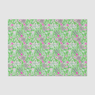 Papel De Seda Preppy Palm Beach Impressão cor-de-rosa e girafas