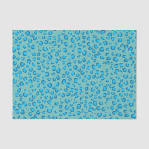 Papel De Seda Presente Azul-Padrão de Leopardo Impresso Animal
