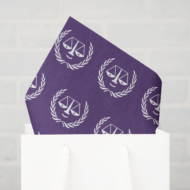Papel De Seda Presente de Advogado Roxo (Sacola de presentes)