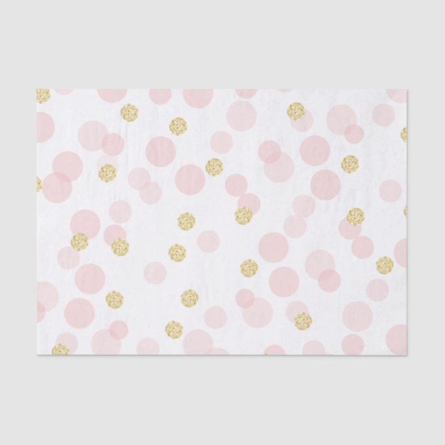 Papel De Seda Presente de aniversário de pontos brilhantes Doura (Frente )