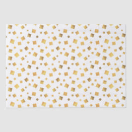 Papel De Seda Presente de Confete Dourado Elegante e Festivo