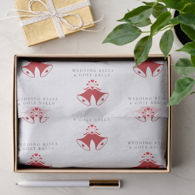 Papel De Seda Presente de Favor de Casamento 'Sinos de Casamento (Presente)