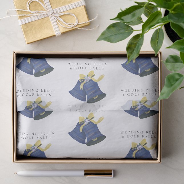 Papel De Seda Presente de Favor de Casamento 'Sinos de Casamento (Presente)