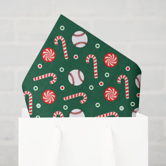 Papel De Seda Presente de Férias de Natal de Beisebol (Sacola de presentes)