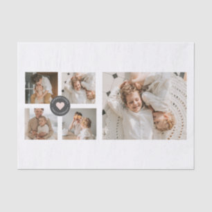 Papel De Seda Presente de Fotografia da Família Personalizada d