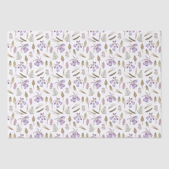 Papel De Seda Presente de Jardim de Flor Violeta Roxa Fofa em In (Frente )