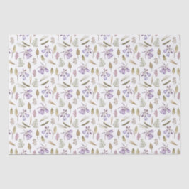 Papel De Seda Presente de Jardim de Flor Violeta Roxa Inglesa Fo