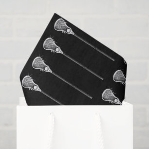 Papel De Seda Presente de Lacrosse Preto
