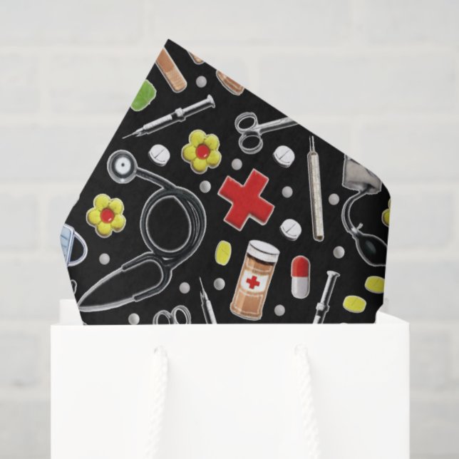 Papel De Seda Presente de Médico (Sacola de presentes)