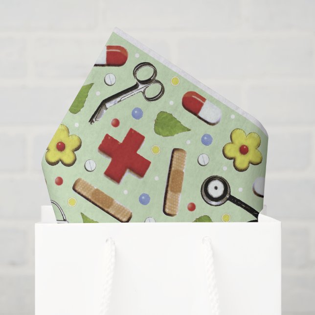 Papel De Seda Presente de Médico (Sacola de presentes)