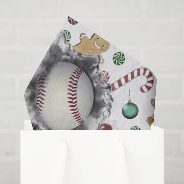 Papel De Seda Presente de Natal de Baseball (Sacola de presentes)