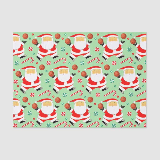 Papel De Seda Presente de Natal de Basquete (Frente )