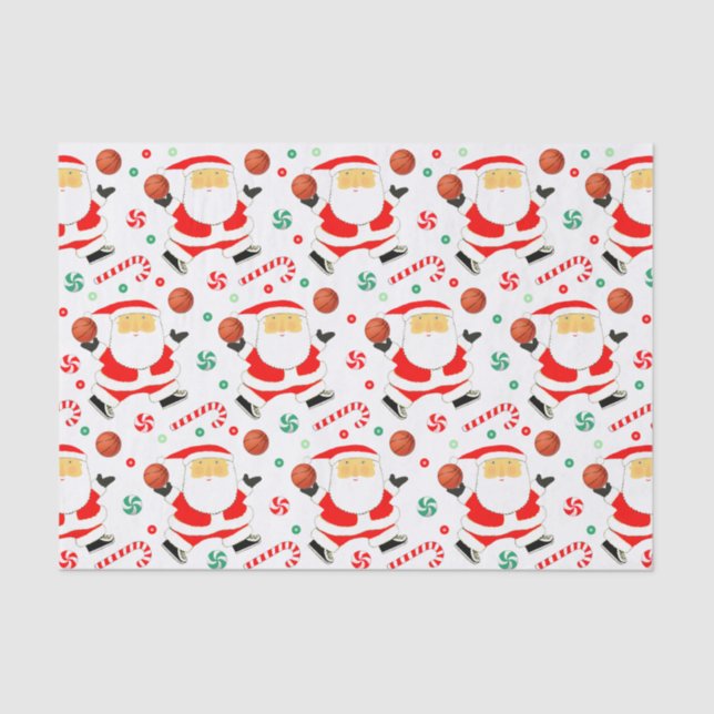 Papel De Seda Presente de Natal de Basquete (Frente )