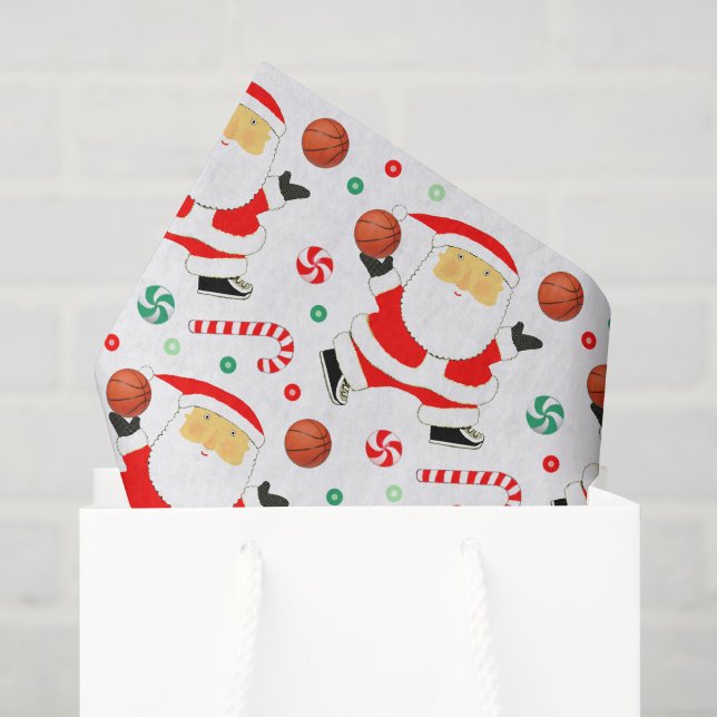 Papel De Seda Presente de Natal de Basquetebol (Sacola de presentes)