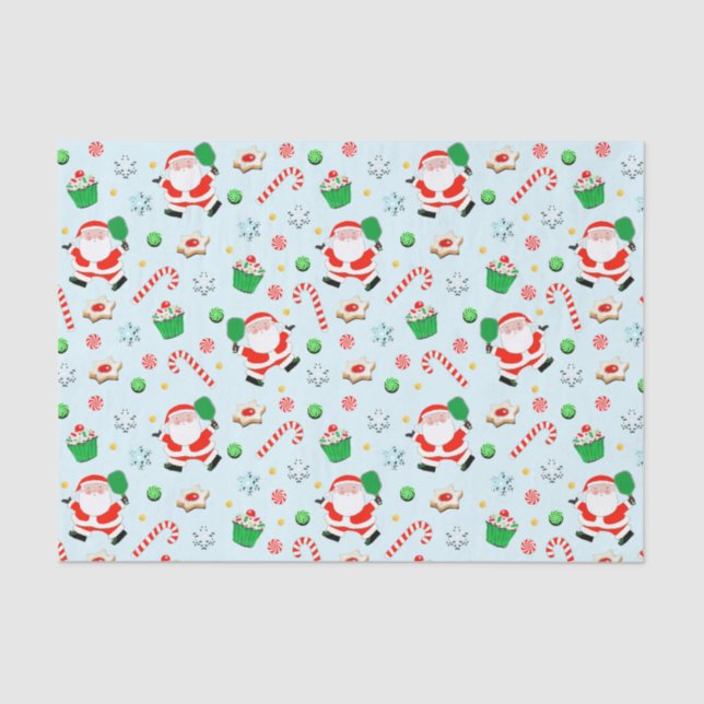 Papel De Seda Presente de Natal de Pickleball (Frente )