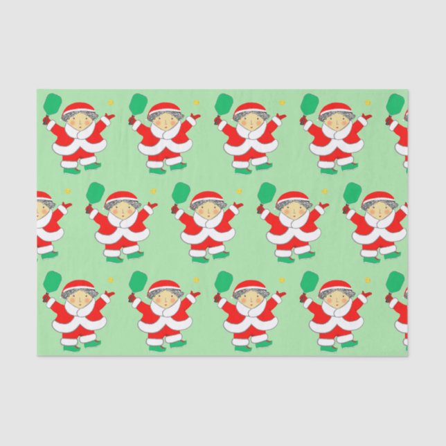 Papel De Seda Presente de Natal de Pickleball (Frente )
