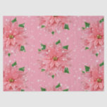 Papel De Seda Presente de Natal feito sob encomenda do feriado<br><div class="desc">Lenço de papel feito sob encomenda do presente do presente de Natal do feriado da poinsétia cor-de-rosa</div>