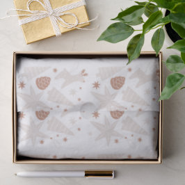 Papel De Seda Presente de Natal Marrom Rústico