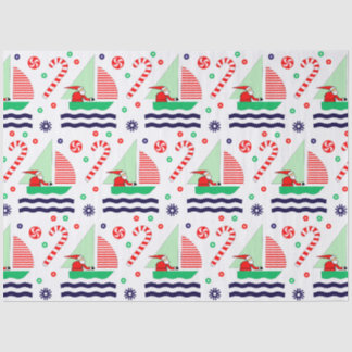 Papel De Seda Presente de Natal Náutico de Vela