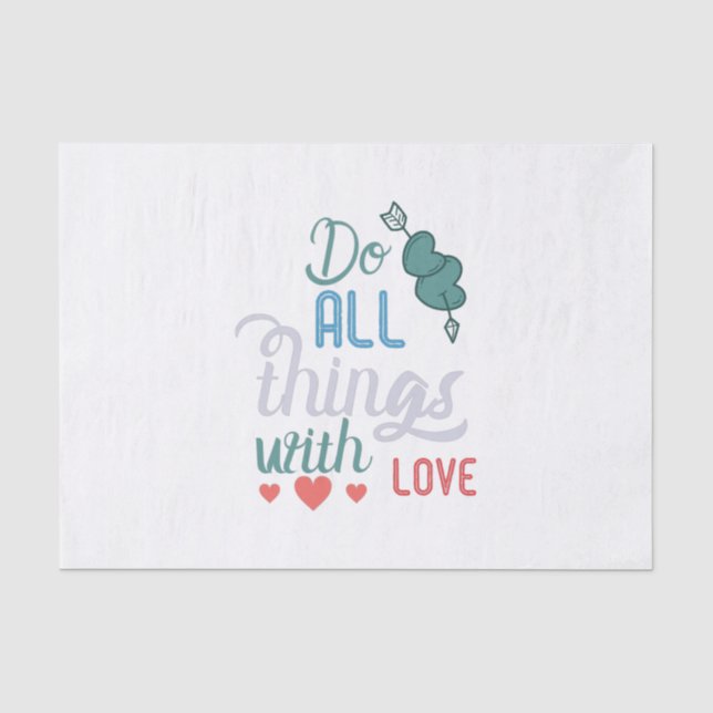 Papel De Seda Presente do casal Faça Tudo Com Amor (Frente )