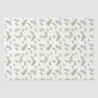 Papel De Seda Presente dos anéis Eucalyptus & Fern