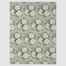 Papel De Seda Presente Floral Verde de White Sage