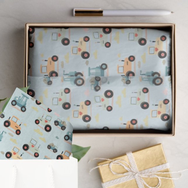 Papel De Seda Presente moldar pequeno modelo de trator bebê bebê (Criador carregado)