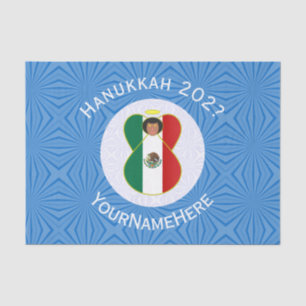 Papel De Seda Presente Personalizado Bandeira do Anjo Mexicano d