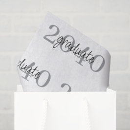 Papel De Seda Presente Personalizado do Ano de Formatura Preto M