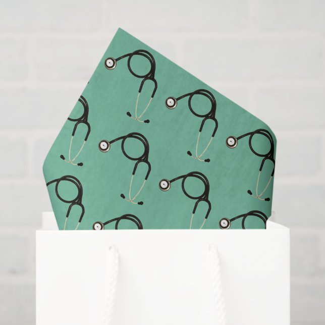 Papel De Seda Presente Temático Médico (Sacola de presentes)