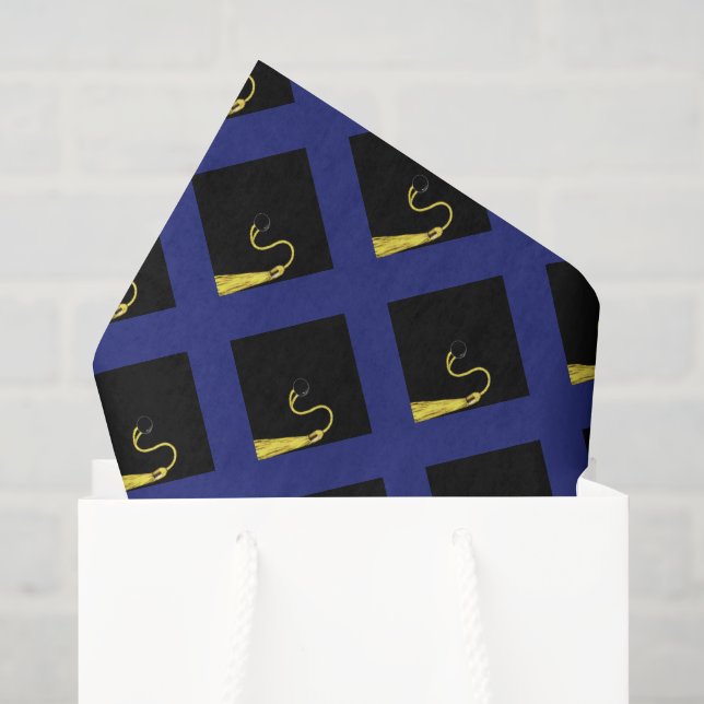 Papel De Seda Presentes de Formatura Azul (Sacola de presentes)
