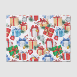 Papel De Seda Presentes de Natal Coloridos