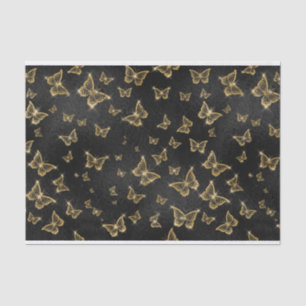 PAPEL DE SEDA PRETO COM BORDAS DOURADAS