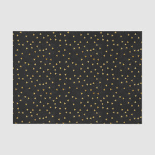 Papel De Seda Preto com Brilhos Dourados
