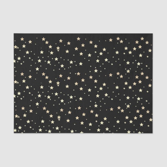 Papel De Seda Preto das estrelas (Frente )