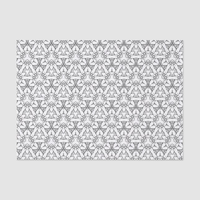Papel De Seda Preto e Branco 1 (Frente )