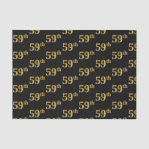 Papel De Seda Preto, Faux Dourado 59º (59º) Evento