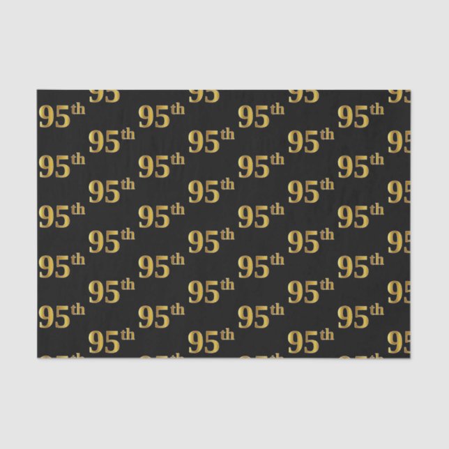 Papel De Seda Preto, Faux Dourado 95º (95º) Evento (Frente )