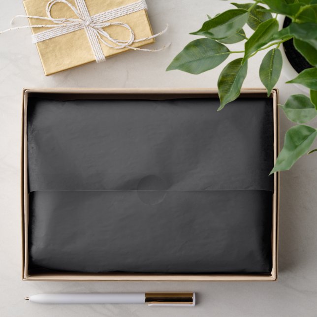 Papel De Seda Preto Laço Cinder Preto sem Brilho (Presente)